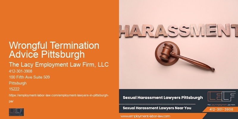 Employee Legal Services Wrongful Termination Advice Pittsburgh