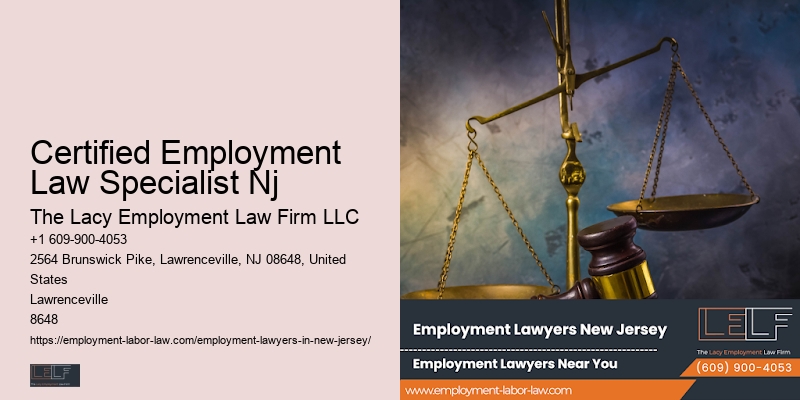 Certified Employment Law Specialist Nj Lawyer For Employee Problems