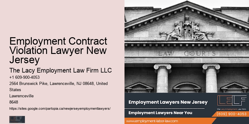 Employment Contract Violation Lawyer New Jersey