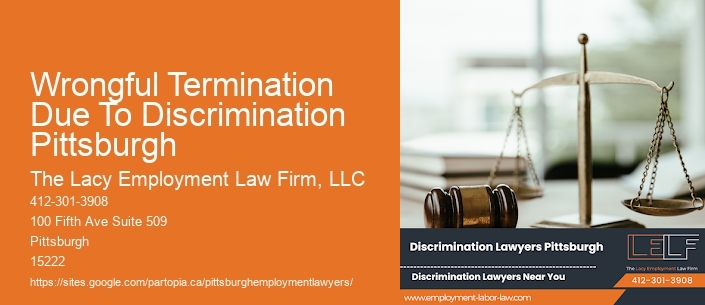 Wrongful Termination Due To Discrimination Pittsburgh