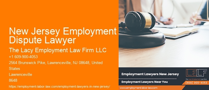 New Jersey Employment Dispute Lawyer