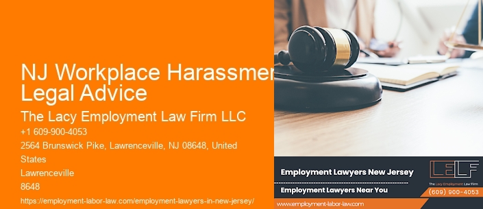 NJ Workplace Harassment Legal Advice