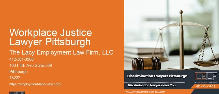 Workplace Justice Lawyer Pittsburgh