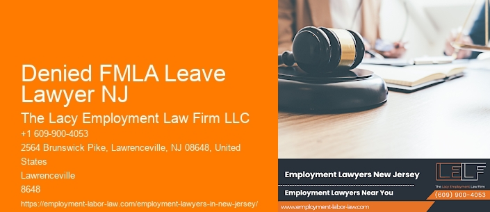 Denied FMLA Leave Lawyer NJ
