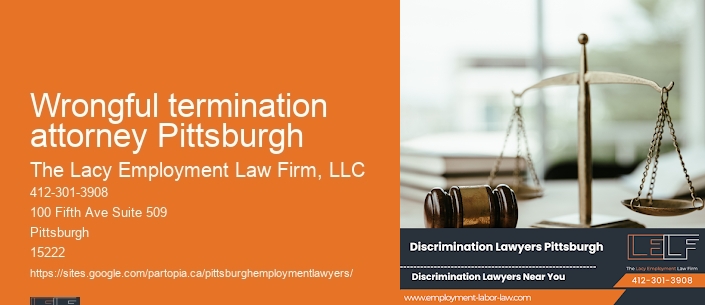 Wrongful termination attorney Pittsburgh