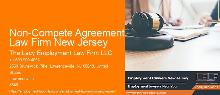 Non-Compete Agreement Law Firm New Jersey
