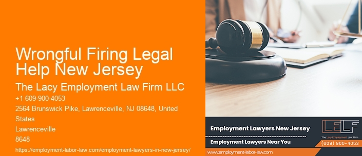 Wrongful Firing Legal Help New Jersey