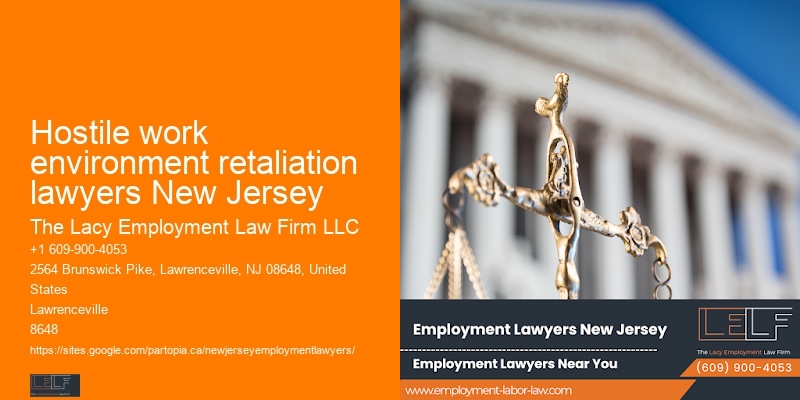 Hostile work environment retaliation lawyers New Jersey