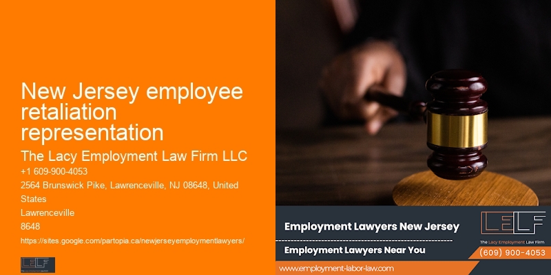 New Jersey employee retaliation representation