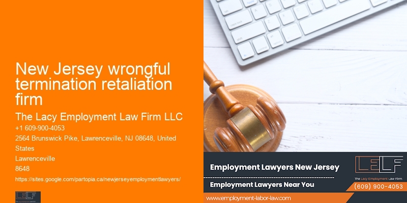 New Jersey wrongful termination retaliation firm