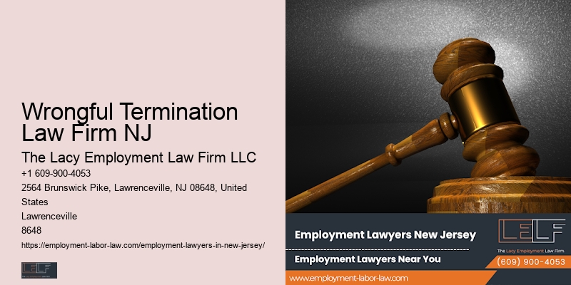 Top Employment Lawyer Wrongful Termination Law Firm NJ