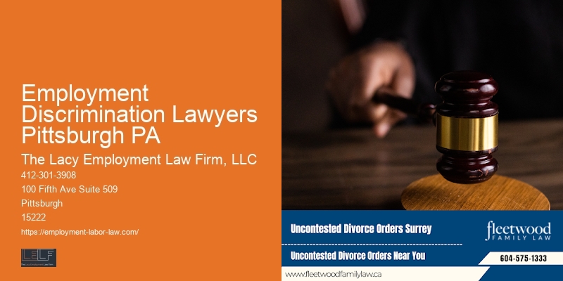 Employment Discrimination Lawyers Pittsburgh PA