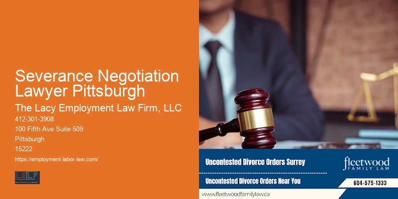 Severance Negotiation Lawyer Pittsburgh