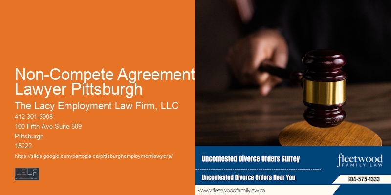 Non-Compete Agreement Lawyer Pittsburgh