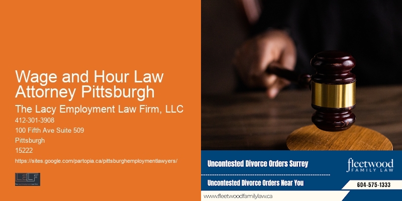 Wage and Hour Law Attorney Pittsburgh
