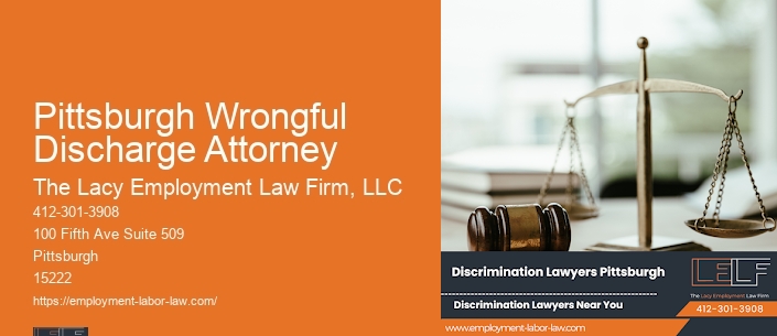 Pittsburgh Wrongful Discharge Attorney