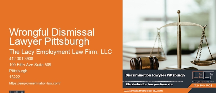Wrongful Dismissal Lawyer Pittsburgh