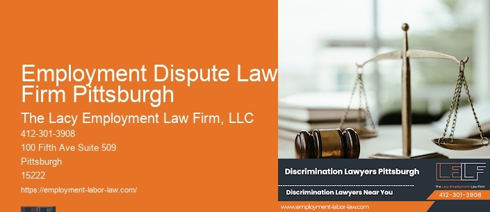 Employment Dispute Law Firm Pittsburgh