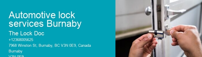 Automotive lock services Burnaby