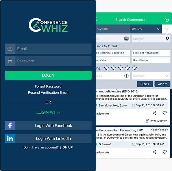 Conference Whiz portfolio