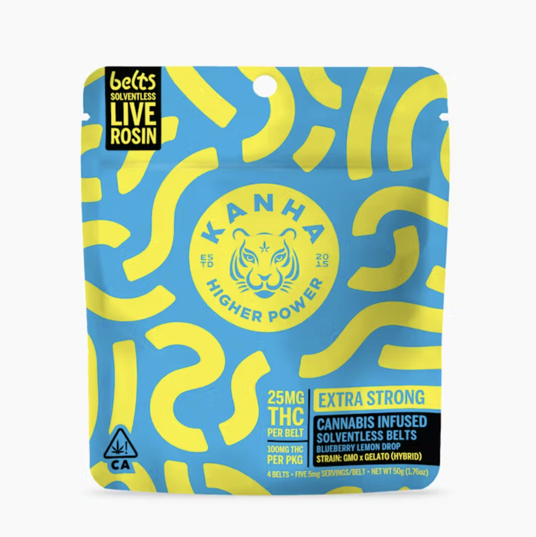 Kanha Live Rosin Belts | Blueberry Lemon Drop | Hybrid | 4