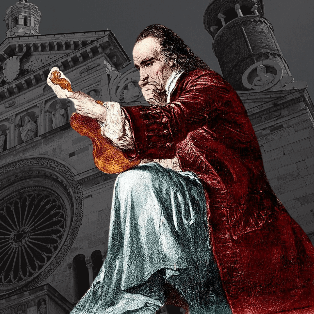 stradivari history The maker Antonio Stradivari holding a stradivari violin