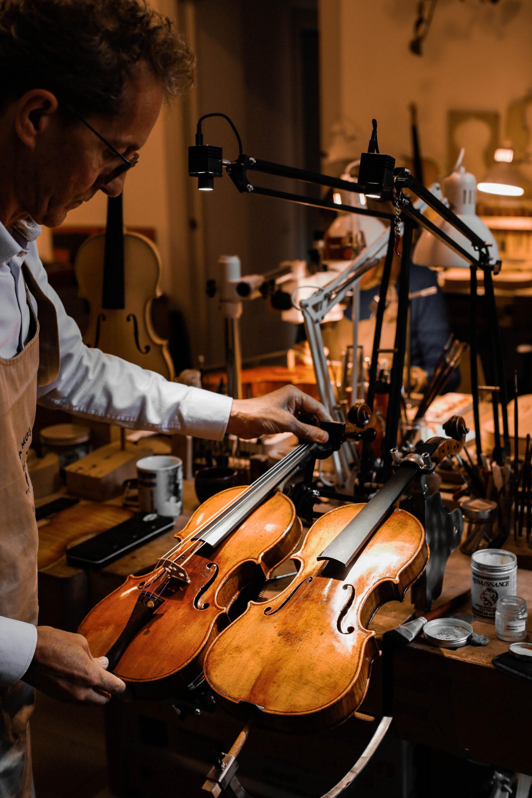 violins under maintenance