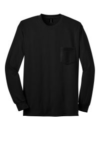 Gildan - Ultra Cotton 100% US Cotton Long Sleeve T-Shirt with Pocket. 2410