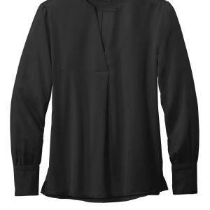 Brooks Brothers Women's Open-Neck Satin Blouse BB18009