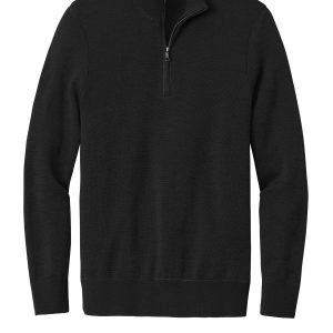 Brooks Brothers Washable Merino Birdseye 1/4-Zip Sweater BB18412