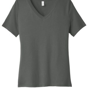 BELLA+CANVAS Women's Relaxed Jersey Short Sleeve V-Neck Tee. BC6405