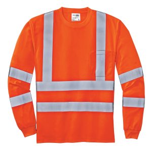 CornerStone - ANSI 107 Class 3 Long Sleeve Snag-Resistant Reflective T-Shirt. CS409