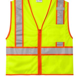 CornerStone ANSI 107 Class 2 Mesh Zippered Two-Tone Vest. CSV103