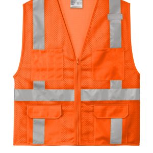 CornerStone ANSI 107 Class 2 Mesh Six-Pocket Zippered Vest. CSV104