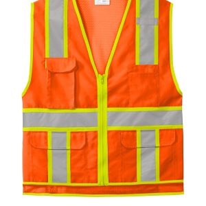 CornerStone ANSI 107 Class 2 Surveyor Zippered Two-Tone Vest. CSV105