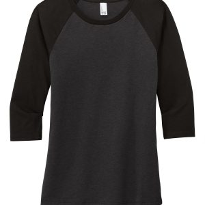 District Women's Perfect Tri 3/4-Sleeve Raglan. DM136L