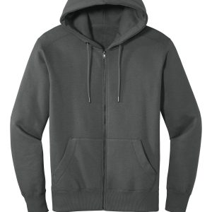District Perfect Weight Fleece Full-Zip Hoodie DT1103