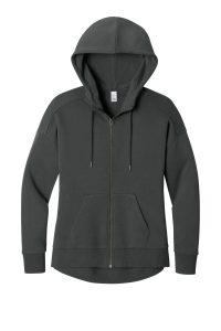 District Women's Perfect Weight Fleece Drop Shoulder Full-Zip Hoodie DT1104