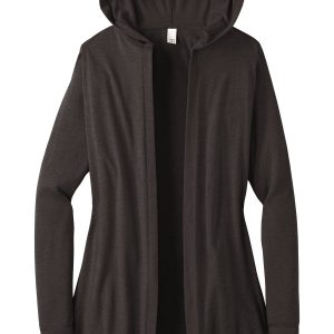 District Women's Perfect Tri Hooded Cardigan. DT156