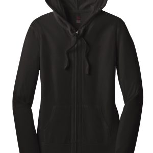 District Women's Fitted Jersey Full-Zip Hoodie. DT2100