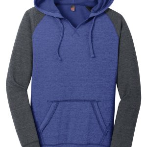 District Women's Lightweight Fleece Raglan Hoodie. DT296