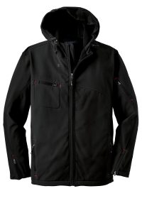 Port Authority Textured Hooded Soft Shell Jacket. J706