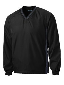 Sport-Tek Tipped V-Neck Raglan Wind Shirt. JST62