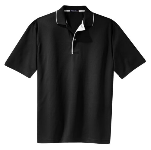 Sport-Tek Dri-Mesh Polo with Tipped Collar and Piping. K467
