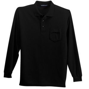 Port Authority Long Sleeve Silk Touch Polo with Pocket. K500LSP