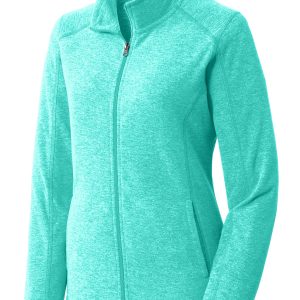 Port Authority Women's Heather Microfleece Full-Zip Jacket. L235