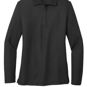 Port Authority Women's Silk Touch Long Sleeve Polo. L500LS