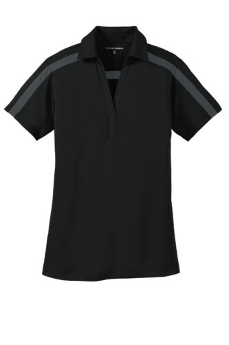 Port Authority Women's Silk Touch Performance Colorblock Stripe Polo. L547