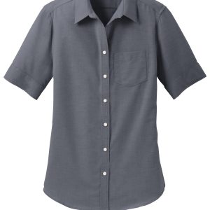 Port Authority Women's Short Sleeve SuperPro Oxford Shirt. L659