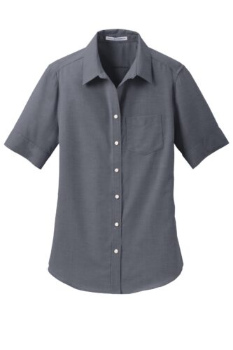 Port Authority Women's Short Sleeve SuperPro Oxford Shirt. L659